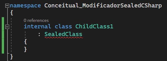 Modificador sealed no CSharp - Exemplol 02