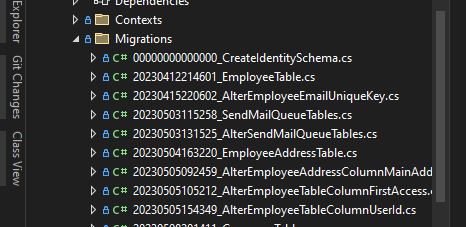 Migrations configurada no meu projeto .NET Core